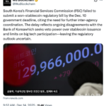 Южная Корея обсуждает роль банка в выпуске стейблкоинов