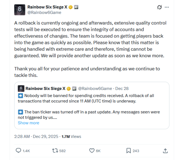 Хакеры раздали игрокам Rainbow Six Siege по 2 миллиарда кредитов каждому