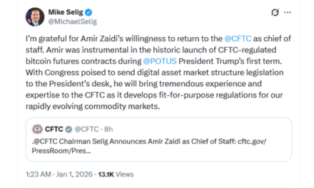 Архитектор политики фьючерсов на биткоин Амир Заиди возвращается в CFTC