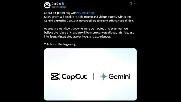 
											
							CapCut встроит редактор в Gemini &mdash; видео можно будет редактировать прямо в чате						
									